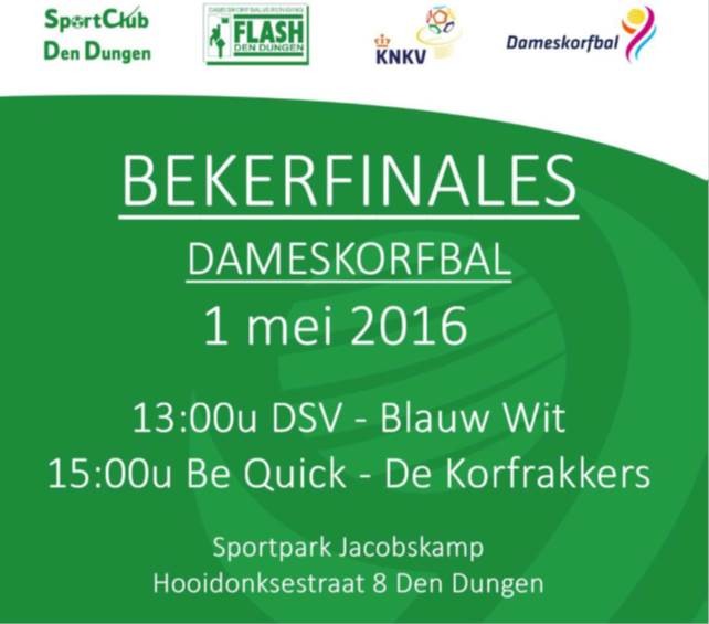 Sportclub Den Dungen organiseert Bekerfinale Dameskorfbal